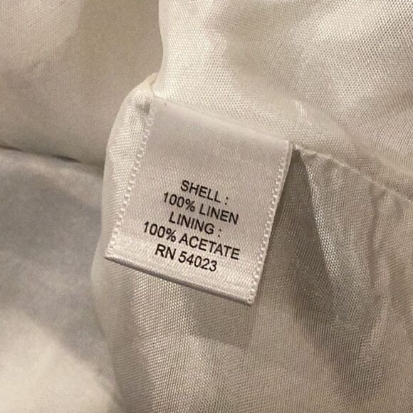 NWT White brown zebra 100% linen BANANA REPUBLIC A-line skirt 2 - Picture 12 of 12